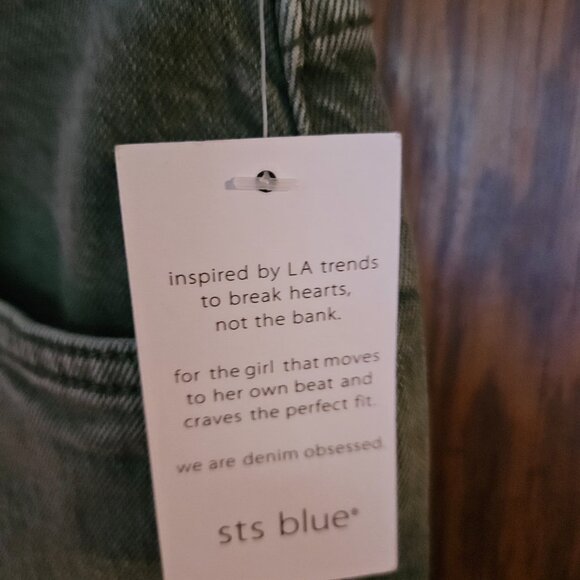 Sts Blue Maddie Maxi Skirt Womens Size 26 green Front Slit Stretch Side Pocket - Picture 11 of 13